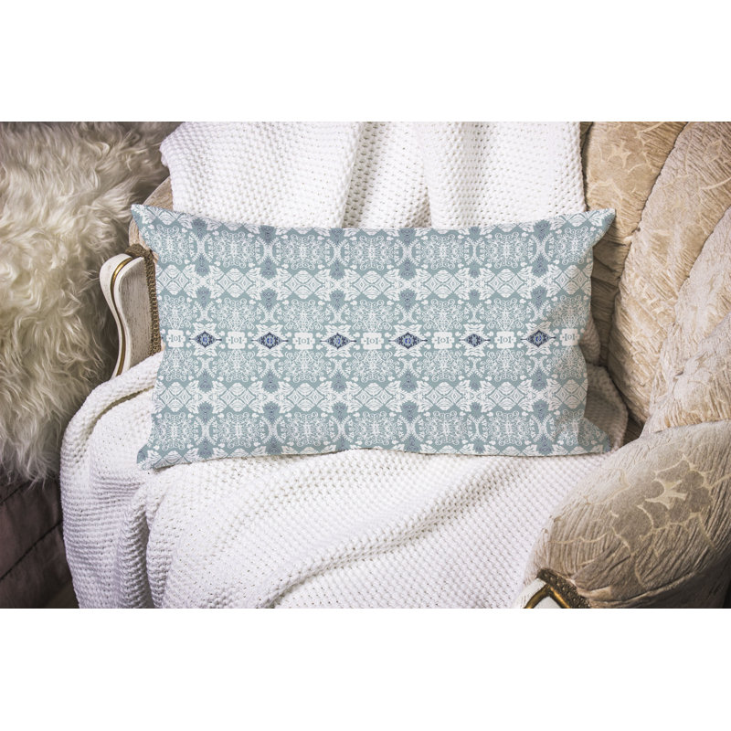 Coussin Taj Garden, Blanc/vert