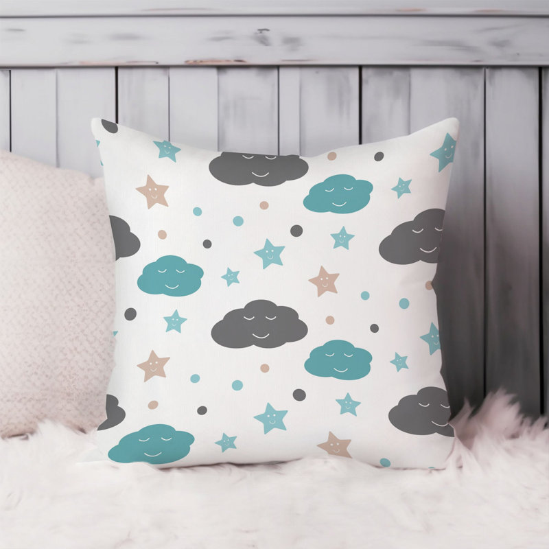Nature Pastel Blue Sweat Dreams Clouds V, 18"H x 18"W