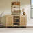 58" 2-Door Sideboard with Arched Rattan Panels-91906256
