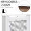 HOMCOM Wooden Radiator Cover Heating Cabinet Modern White Painted-20018789