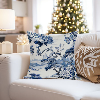 Blue Chinoiserie Asian Style Pattern II