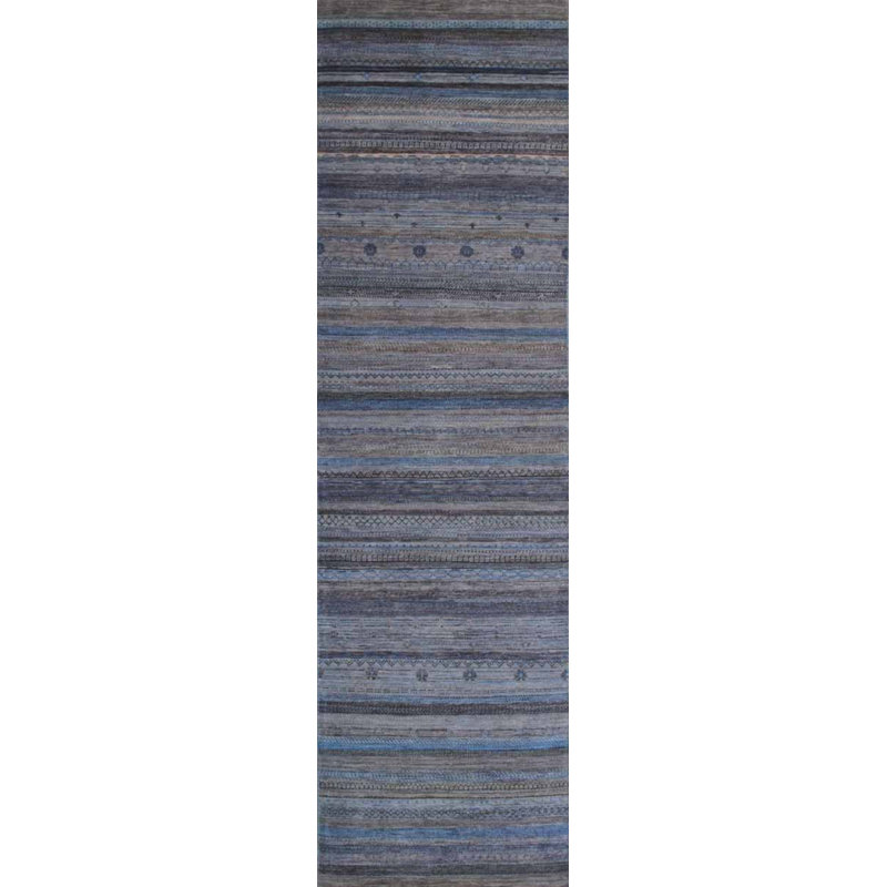 Traditional, Transitional One-of-a-Kind Runner 2'9" X 9'7" Hand Knotted Area Rug