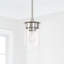 Mini-luminaire suspendu en verre transparent l 5 po x H 8 po Eline Elstone-107220554