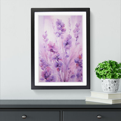 Lavender Flower Abstract Art - Framed Print