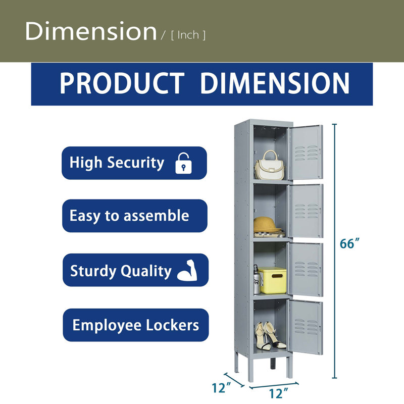 Casiers en métal avec serrure pour les employés, armoire de rangement pour garage à domicile