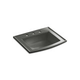 Archer® Vitreous China Rectangular Drop-In Bathroom Sink with Overflow