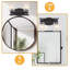 Luminaire de meuble-lavabo moderne noir mat avec abat-jour en verre transparent, éclairage mural antirouille pour miroir de salle de bain, couloir, cuisine, etc.