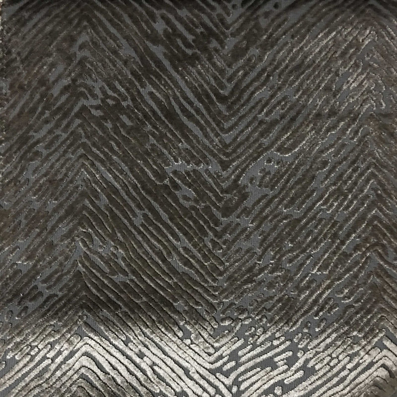 Epic Burnout Velvet Drapery Fabric, Otter