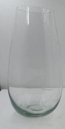 Glass Table Vase, 12" H x 7.5" W x 7.5" D