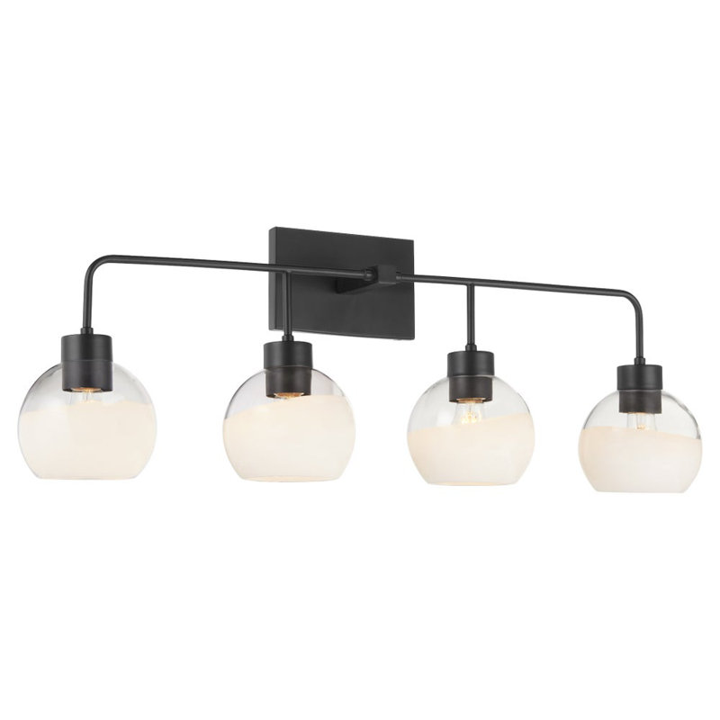 Éclairage pour meuble-lavabo 4 lumières Birdena, Matte Black