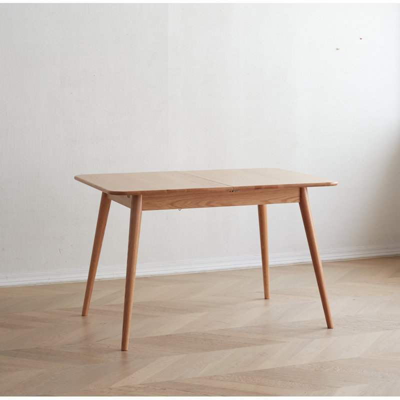 100% Solid Wood Dining Table, Extendable Design, Oak