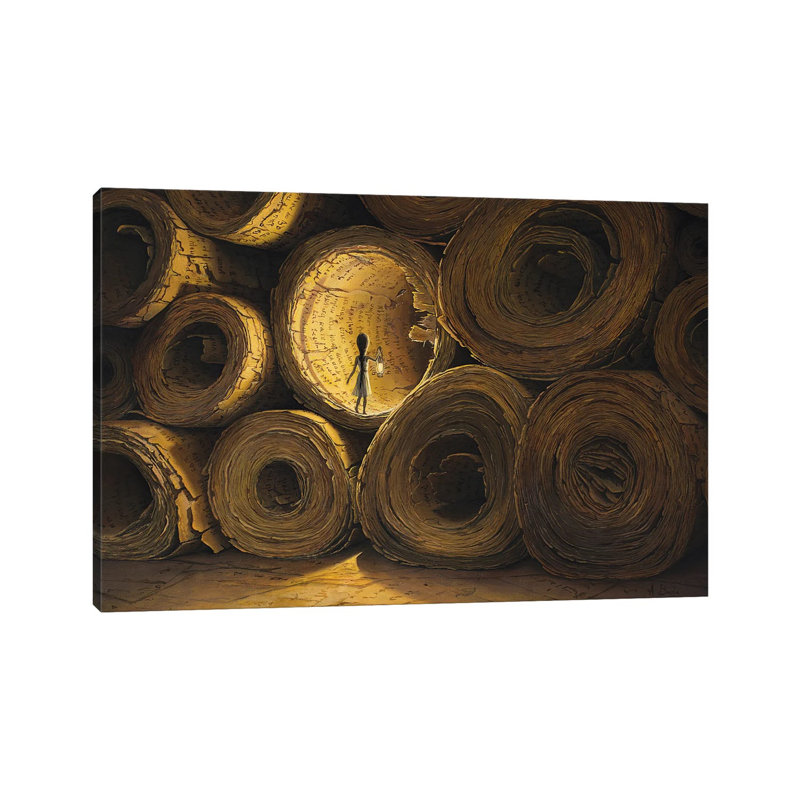 Must Find The Meaning Of All This by Adrian Borda - Wrapped Canvas Print, 30.48cm H x 45.72cm W x 1.91cm D