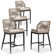  Bar Stools Set Of 4 Outdoor Bar Height Metal Stools Modern Wicker Rattan Barstools With Back Aluminum