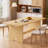 Convertible Folding Dining & Console Table, 4-Piece Natural Wood Wooden Table with Square Legs-2060360776