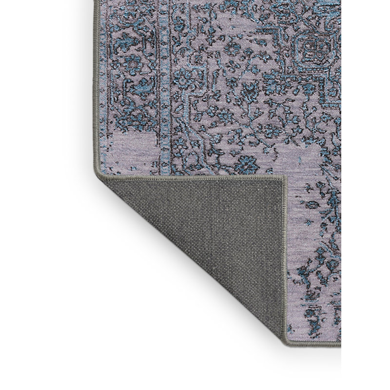 Tapis oriental bleu / gris Shawnee, Rectangle 5 pi x 8 pi