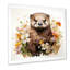 Loutre brune dans un pré fleuri II - loutre, art mural-1561318232-1561318236