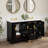 Barnhart 60" Fully Assembled Double Sink Bathroom Vanity with Engineer Stone Top, Backsplash, Ceramic Sink, Soft-close Undermount Drawers and Soft-close Door Hinges, Backsplash Included-1147204227
