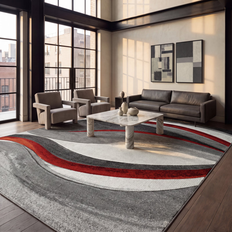Vilica Performance Abstract Rug, Rectangle 10'6" x 14'