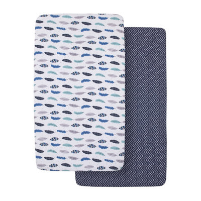 Douthett Floral 2 - Piece Standard Crib Fitted Sheet