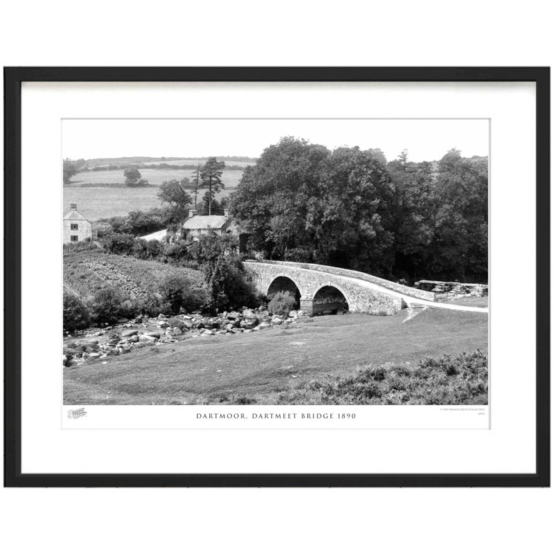 Dartmoor, Dartmeet Bridge 1890 - Single Picture Frame Print, 60cm H x 80cm W x 2.3cm D