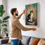 Contemplative Cat Boho 1 Piece Wrapped Canvas Wall Art-2104914700-2104914930