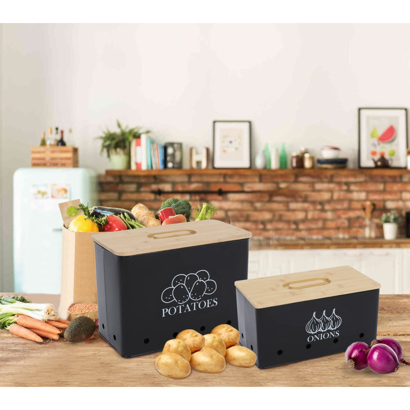 Boîtes de rangement Potato, Noir