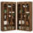 Set of 2 - Modern Brown 5-Tier 70.87-Inch Wood Farmhouse Home Office Bookshelf Bookcase Open Large Storage 2PCS！-1418176251