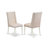 9 Piece Dining Room Table Set Includes a Rectangle Wooden Table with Butterfly Leaf and 8 Cream Linen Fabric Upholstered Chairs, Linen White-1955862584-1955862585-1955899762