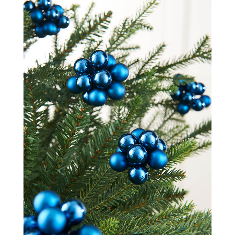 11cm Solid Colour Plastic / Acrylic Bauble, Navy Blue