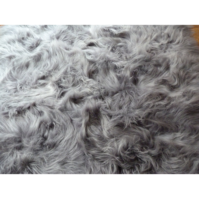 Solid Colour Sheepskin Area Rug, Octo 190 x 210cm
