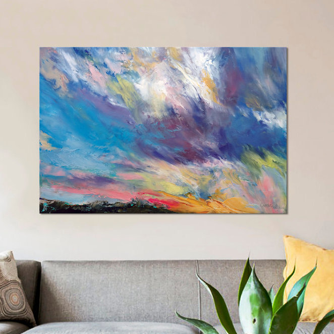 «Clouds at Sunset», reproduction d'art sur toile, H 12 po x l 18 po x P 1,5 po