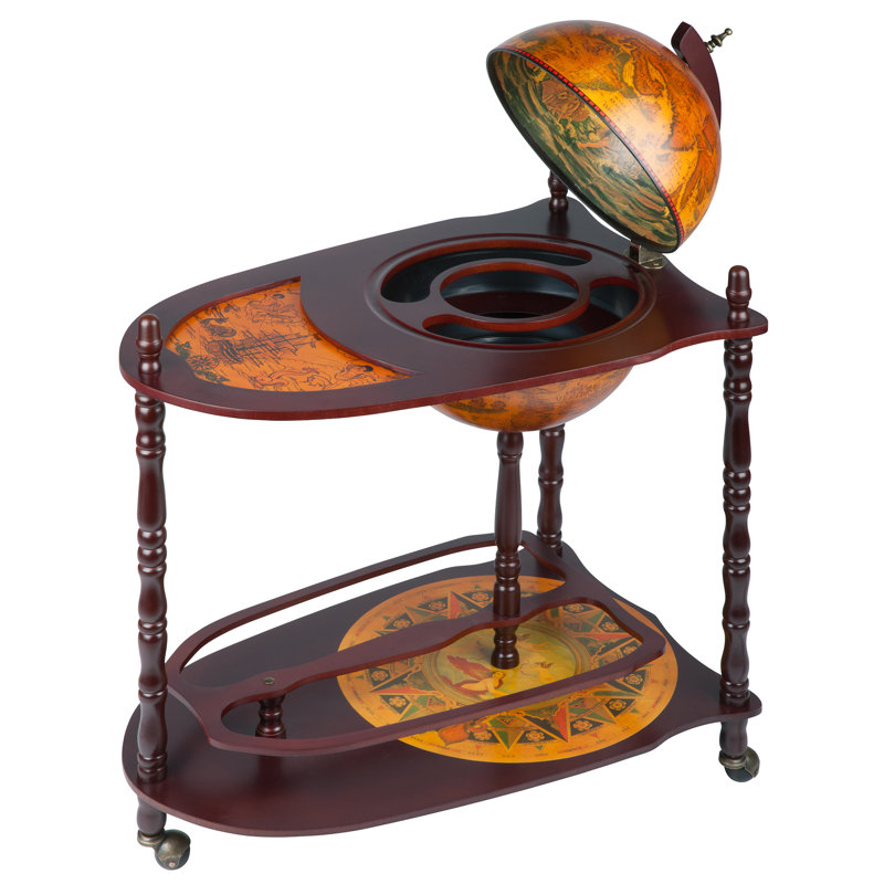 Chariot-bar avec réplique italienne Old World
