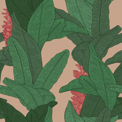 Motif de feuilles de bananier par Samposnick