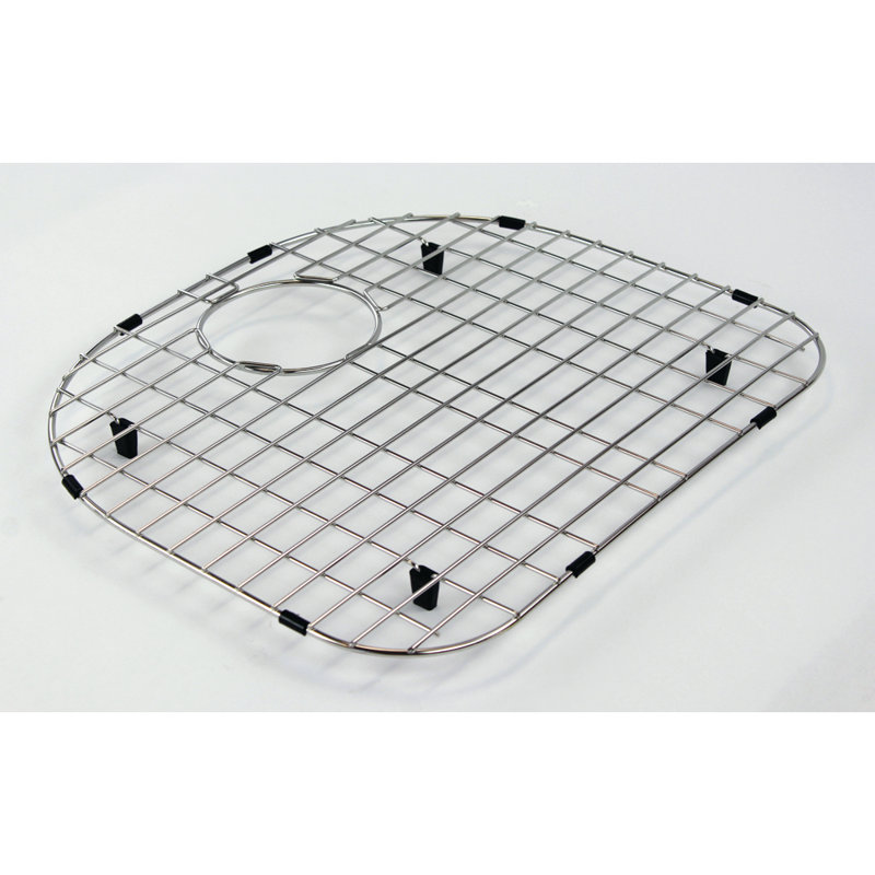 Premium Stainless Steel Sink Grid with Rear Drain