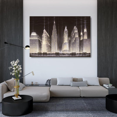 ArtDirect Hoppe, Robert Gallery Wrapped Canvas Art Titled: Boulevard