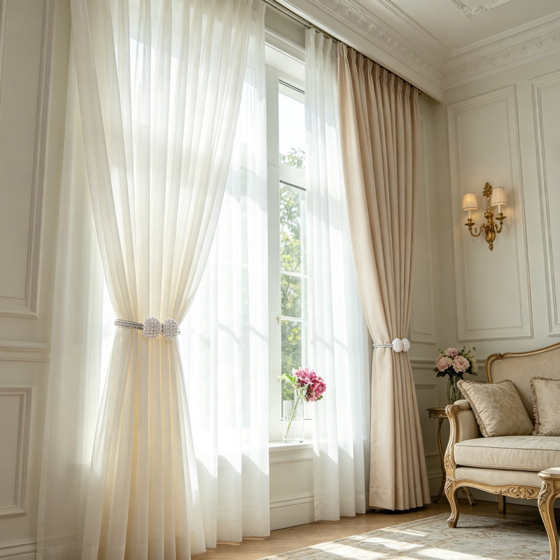 Natural Fabric Curtain Holdback/Tieback