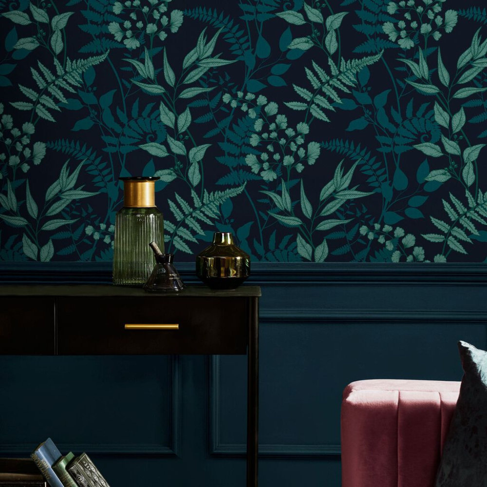 Graham & Brown Twining Floral Metallic Wallpaper Roll & Reviews Perigold