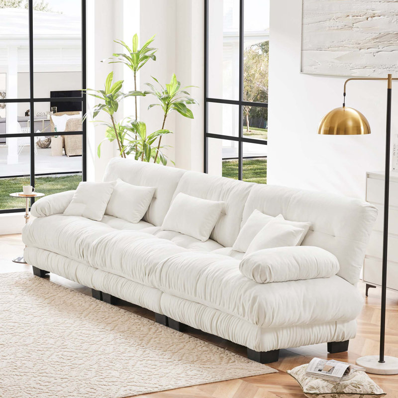 Canapé modulaire confortable pour divers espaces avec revêtement moelleux