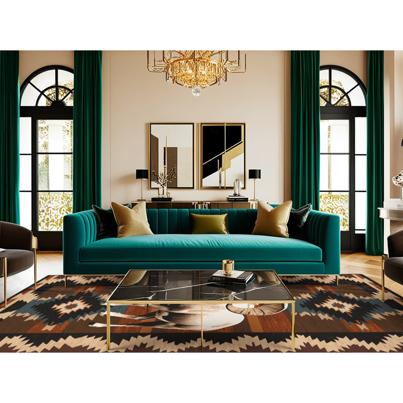  Tapis lavable Bighorn Sheep Southwestern, Tapis de couloir 2 pi x 5 pi