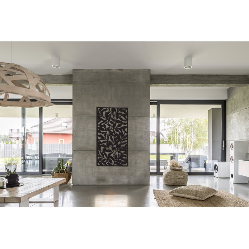 Black Powder Coated Steel 3'x6' Decorative Panel