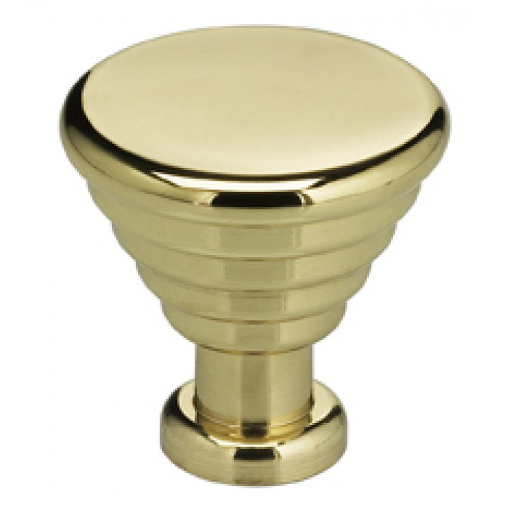 Poignée conique classique et moderne de 1 po de diamètre, 0,98 po, Laiton brillant