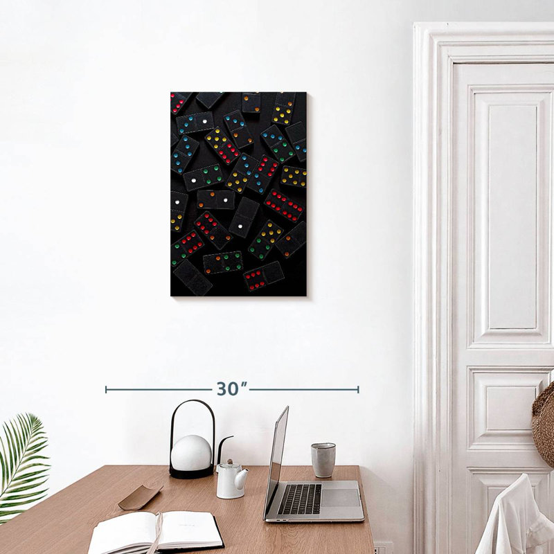 Senne Scattered Dominoes On Table, 24" H x 16" W