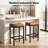 Bar Stools Set Of 2, 25" Backless Counter Height Bar Stools With Soft Leather Seat And With Footrest, 400 Lb Heavy Duty Padded Saddle Barstool Chair For Modern Kitchen Island Counter-322193539