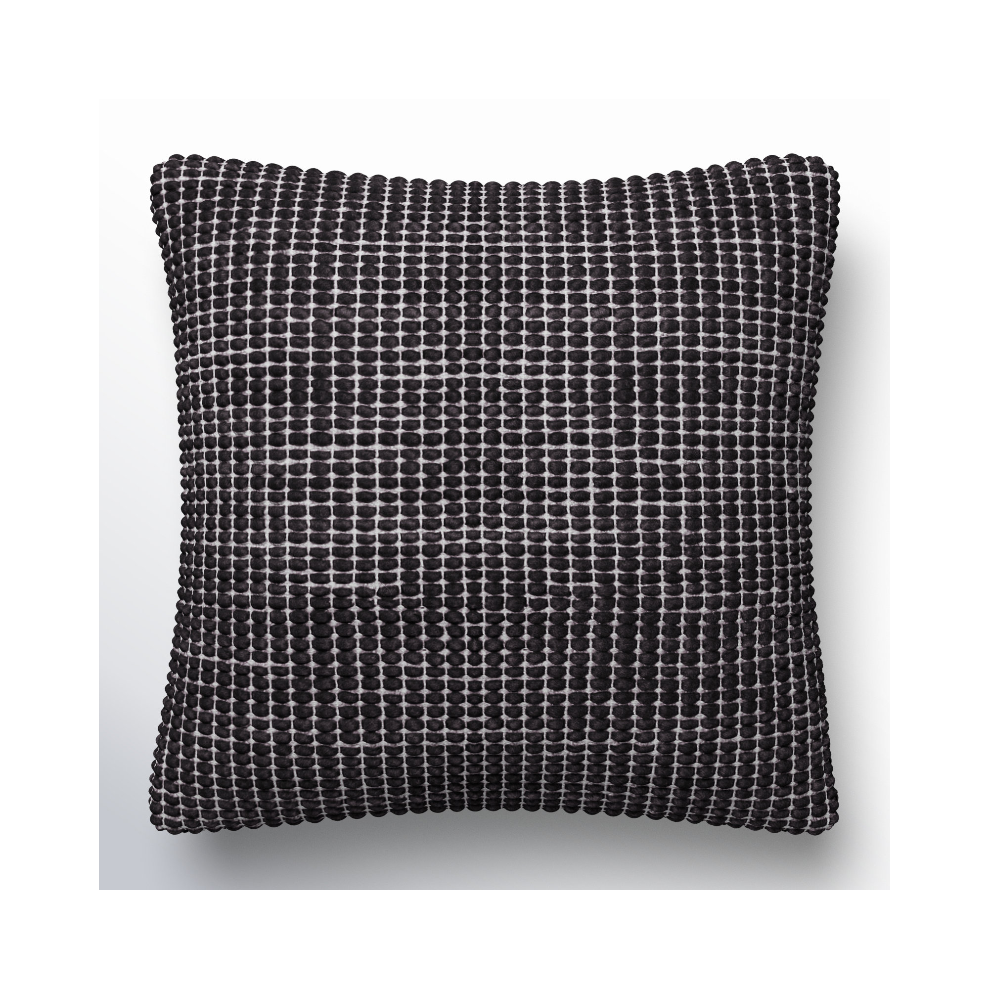 Waverly Wool Throw Pillow, 18" x 18", Black, Pillow Cover Only - No Insert