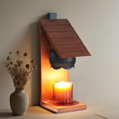 Wooden Candle Warmer Lamp
