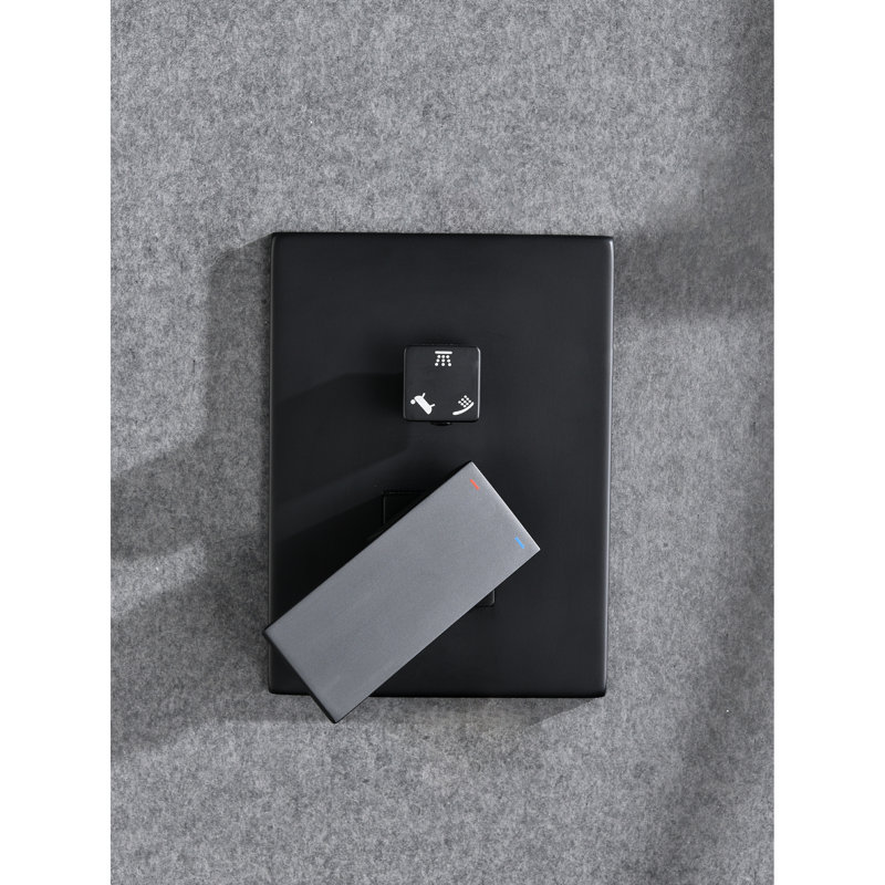 Douche de plafond fixée au plafond - 16 po, à main, nickel brossé, fabrication en acier inoxydable, buse autonettoyante à colmatage, simulation de pluie naturelle, fixation murale, conforme aux normes American Standard