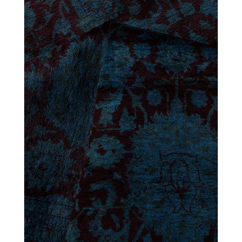 Tapis unique bleu 8 pi 2 po x 10 pi 4 po xylina
