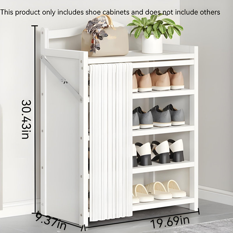 Free Installation Bamboo Multi-Layer Shoe Rack For Household Use, Large Capacity, Space Saving, Dust-Proof Storage Shoe Cabinet