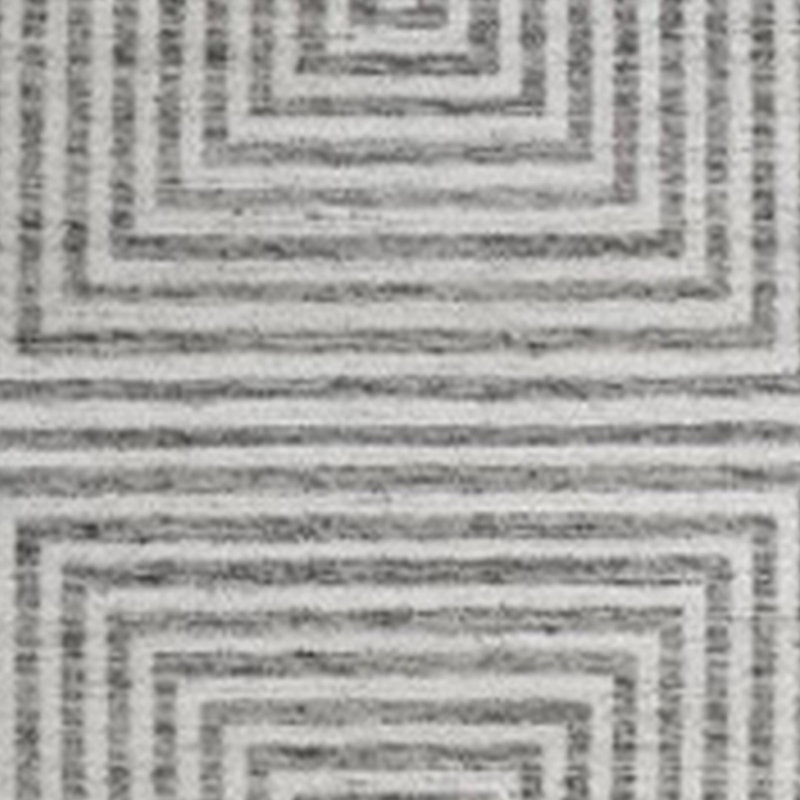Tapis Seni, motif géométrique tissé à la machine, ivoire noir, Rectangle 8 pi x 10 pi