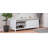 Distressed Shutter Storage Bench with Acacia Veneer for Retro Charm for Living Room, Entryway ()-328384141